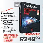 Bitdefender Anti Virus 2015 1 User