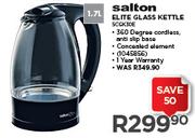 Salton 1.7Ltr Elite Glass Kettle SCGK30E