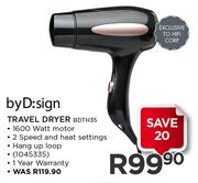 ByD:sign Travel Dryer BDTH35