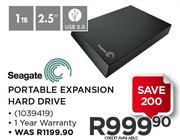 Seagate 1TB Portable Expansion Hard Drive