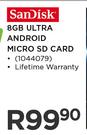 Sandisk 8GB Ultra Android Micro SD Card(1044079)