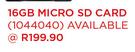Sandisk 16GB Ultra Android Micro SD Card(1044040)