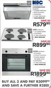 KIC Cookerhood KEX6091X+ HOB KHB6041X+ Oven KEO6031X