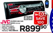 JVC CD/MP3/USB Car Radio KDR456