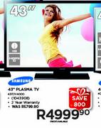 Samsung 43" Plasma TV