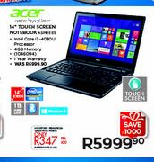 Acer 14" Touch Screen Notebook