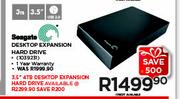 Seagate 3.5" 4TB Desktop Expansion Hard Drive
