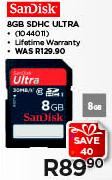 SanDisk 8GB SDHC Ultra