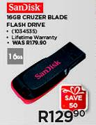 SanDisk 16GB Cruzer Blade Flash Drive
