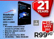 Bitdefender Internet Security 2015 1 User DVD
