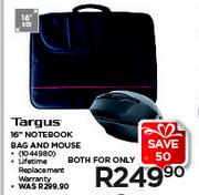 Targus 16" Notebook Bag and Mouse