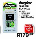 Energizer Charger 4AA Value 2000MAH