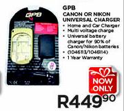 GPB Canon Or Nikon Universal Charger