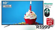Hisense 40" LED TV 40D36P