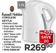 Russell Hobbs 1.7Ltr Cordless Kettle MONTANA 10585