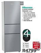 Hisense 3 Door Fridge/Freezer 310EMI