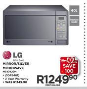 LG Mirror/Silver Microwave