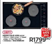 Defy Gemini Solid Hob DHD326