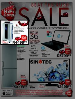HiFi Corp : Beat The Rush Sale (30 Oct - 2 Nov 2014), page 1