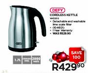 Defy 1.7L Cordless Kettle 
