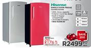 Hisense 150Ltr Single Door Fridge H200RRE/H200ME Each