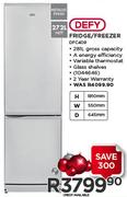 Defy 272Ltr Metallic Finish Fridge/Freezer DFC409