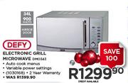 Defy 34Ltr Mirror Door Electronic Grill Microwave Oven DMO343