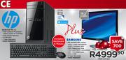 HP Desktop PC 110 plus Samsung 19.5" LED Monitor 20D300