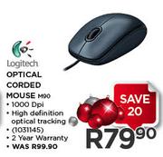 Logitech Optical Corded Mouse-H90