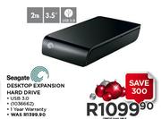 Seagate 2TB Desktop Expansion Hard Drive