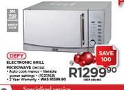 Defy Electronic Grill Microwave