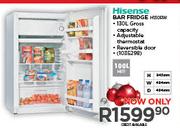 Hisense 100ltr Bar Fridge-H130W