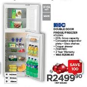 KIC 215ltr Double Door Fridge/Freezer-KT523WH