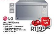 LG 28Ltr Grill Microwave MH6843GARS