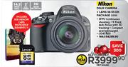 Nikon DSLR Camera + Lens 18-55DX Package D3100