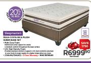 Sleepmasters 152cm Costa Rica Plush Queen Base Set