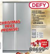 Defy 556Ltr Side-By-Side Fridge/Freezer DFF391