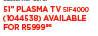 Samsung 51" Plasma TV 51F4000