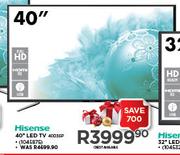 Hisense 40" LED TV 40D36P