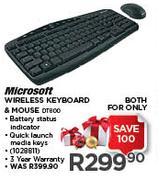 Microsoft Wireless Keyboard & Mouse-DT800