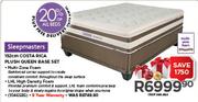 Sleepmasters 152cm Costa Rica Plush Queen Base Set