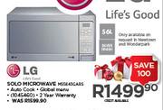 LG 56Ltr Solo Microwave MS5643GARS