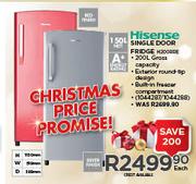 Hisense 150Ltr Single Door Fridge H200RRE Each