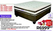 Sleepmasters 183cm Costa Rica Plush Queen Base Set