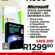 Microsoft Office 2013 Home & Student + BIT Defender 15 2015