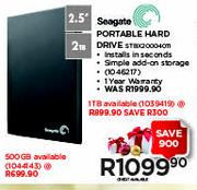 Seagate 2TB Portable Hard Drive