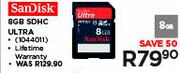 SanDisk 8GB SDHC Ultra