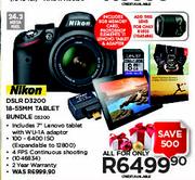 Nikon DSLR D3200 18-55mm Tablet Bundle