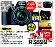 Nikon DSLR Camera + Lens 18-55mm DX Package D3100