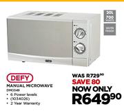 Defy Manual Microwave(DMO349)